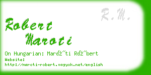 robert maroti business card