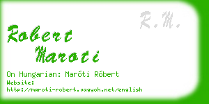 robert maroti business card
